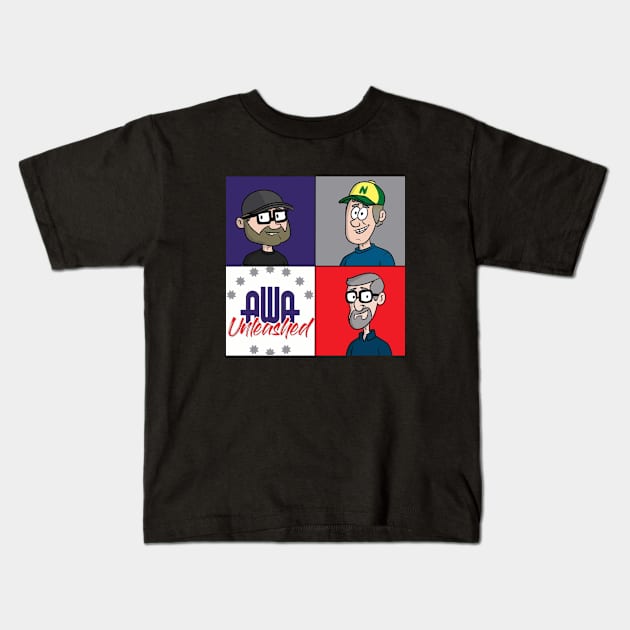 AWA Unleashed Crew Quad Box Kids T-Shirt by Unleashed Plus!